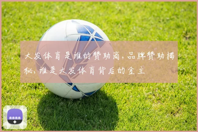大发体育是谁的赞助商,品牌赞助揭秘,谁是大发体育背后的金主